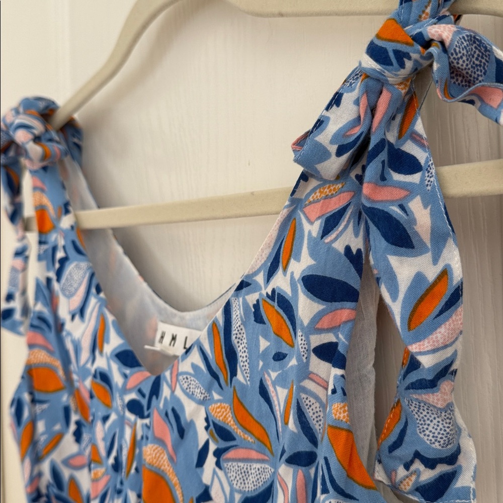 THML Blue and Orange Floral Dress - Picture 10 of 11